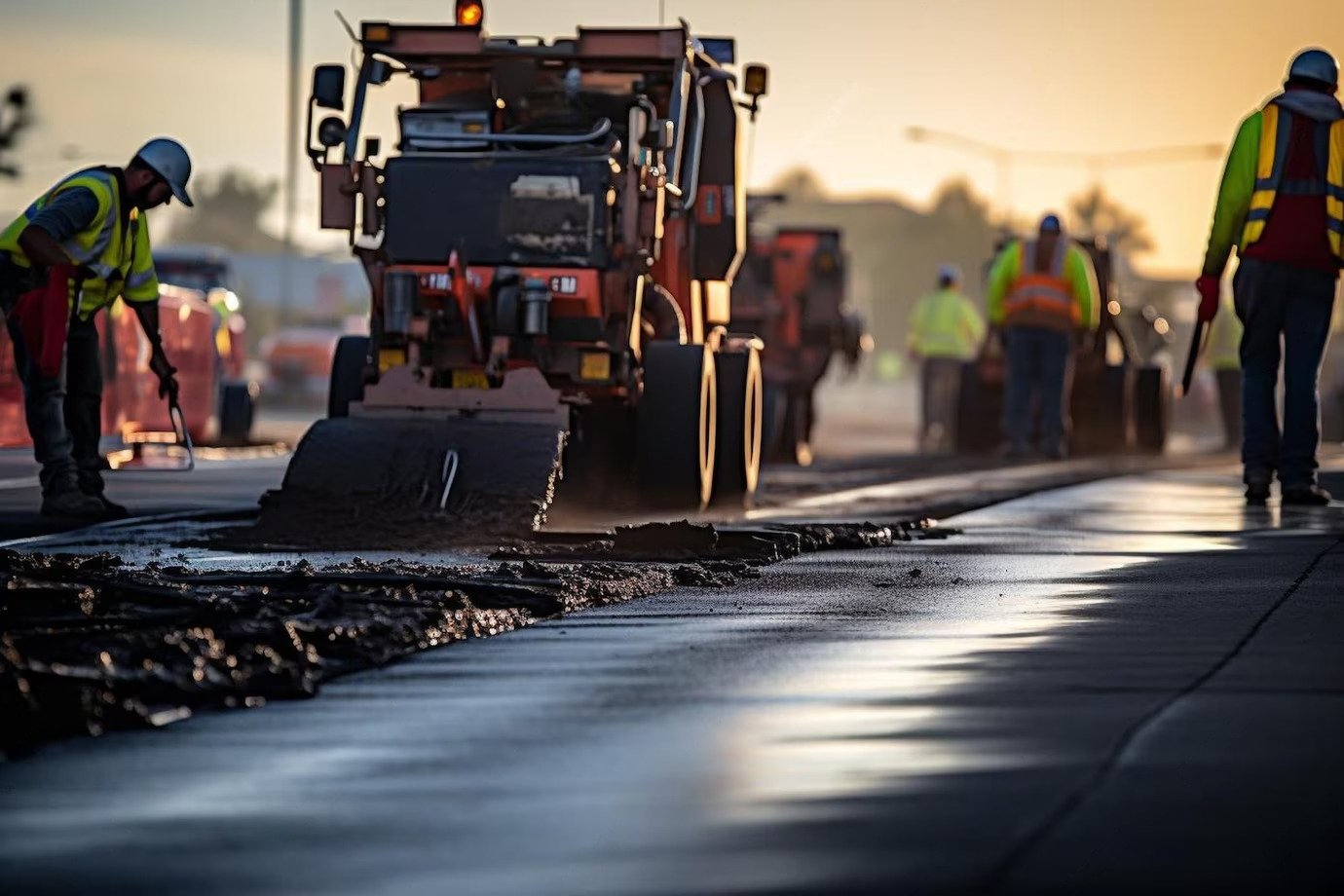 Road construction machinery